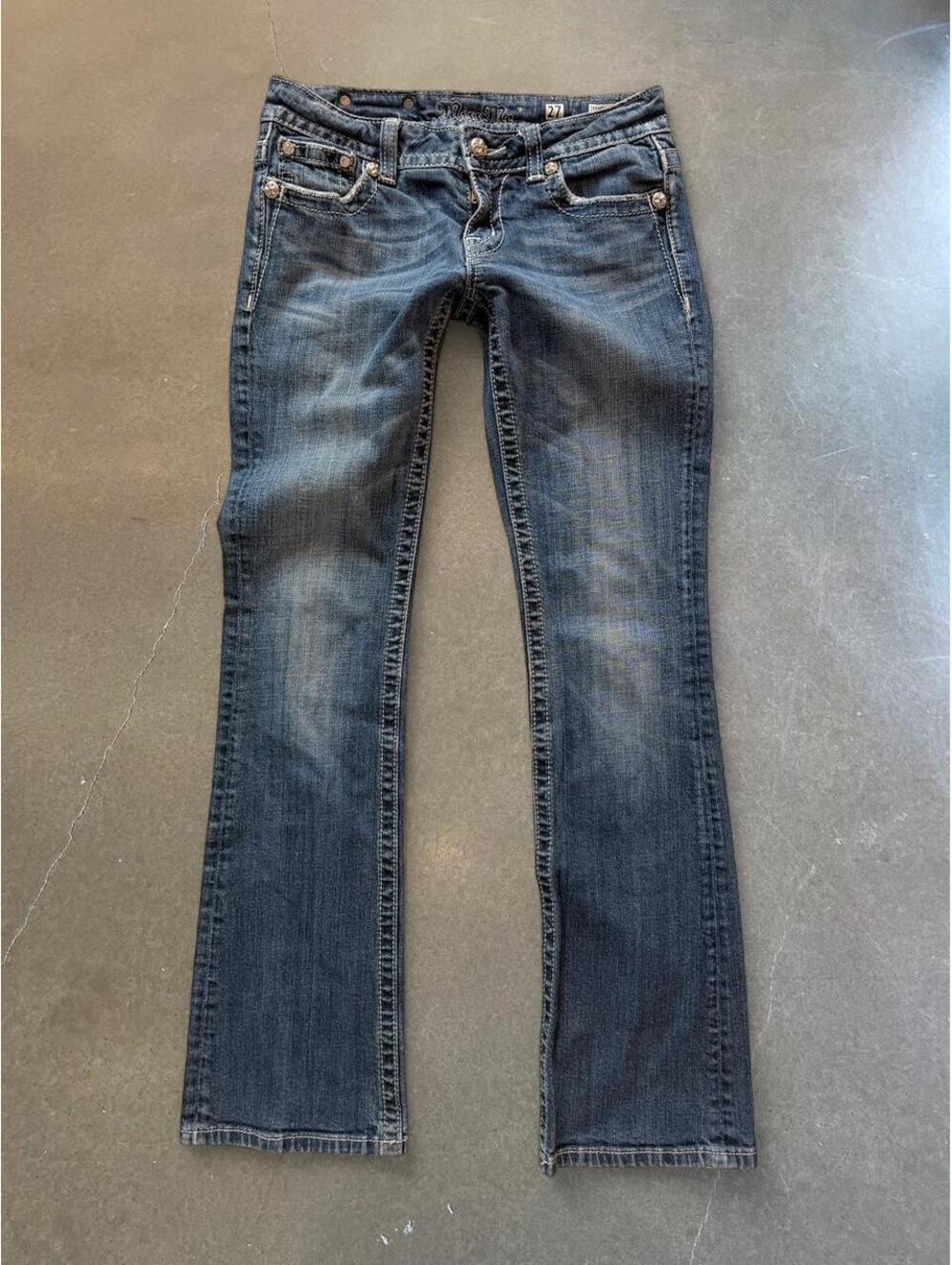 Miss Me Y2K Zebra Rhinestone Bootcut Jeans | Women’s Size 27 - Picture 3 of 7